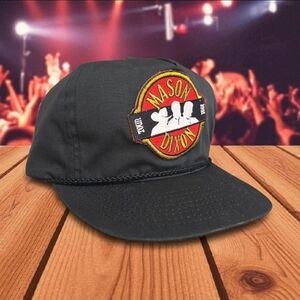 Vintage Mason Dixon Tour '91 Snapback Hat Cap Black Winner Country Band Cowboy